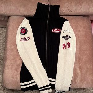 Harley Davidson Zip up Turtleneck Sweater